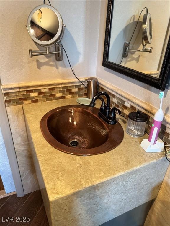 191 S Booker, Tonopah, NV 89049 - bathroom view of backsplash and vanity