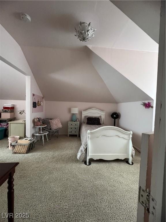 191 S Booker, Tonopah, NV 89049 - carpeted bedroom featuring lofted ceiling