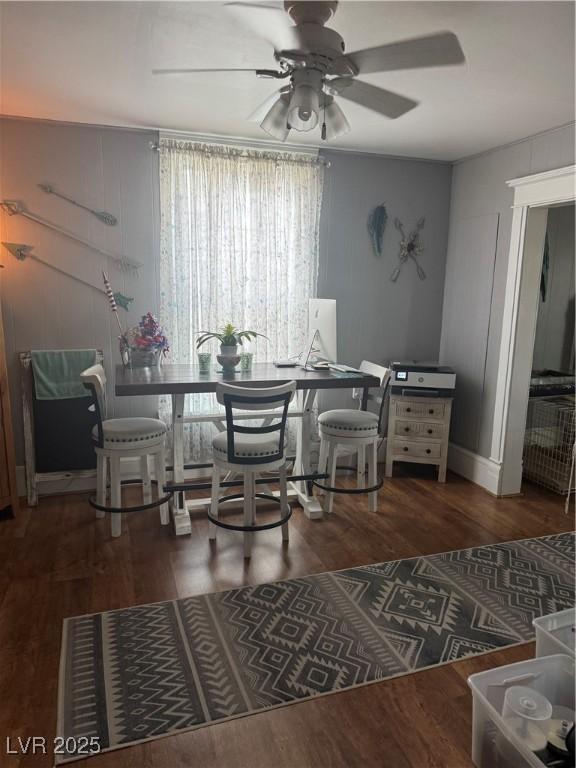 191 S Booker, Tonopah, NV 89049 - office space featuring ceiling fan and wood finished floors