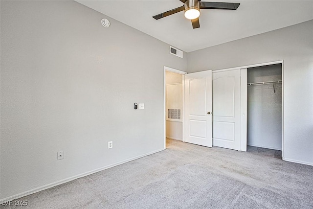 7400 W Flamingo Rd Unit 1051, Las Vegas, NV 89147 - unfurnished bedroom featuring carpet flooring, a ceiling fan, and a closet