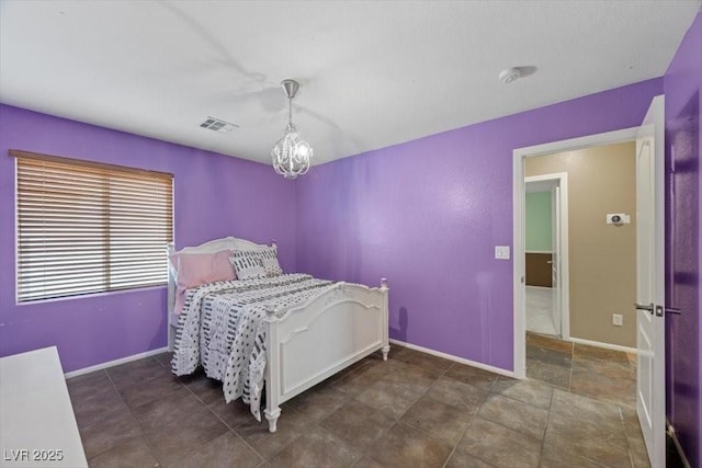 9413 Arcadia Woods Ct, Las Vegas, NV 89149 - bedroom with a chandelier and baseboards
