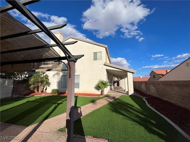 view of fenced backyard