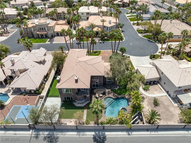 7520 Captains Harbor Dr, Las Vegas, NV 89117 - aerial perspective of suburban area with a pool