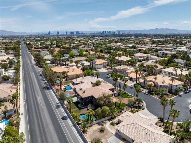 7520 Captains Harbor Dr, Las Vegas, NV 89117 - aerial view of residential area with a mountain backdrop