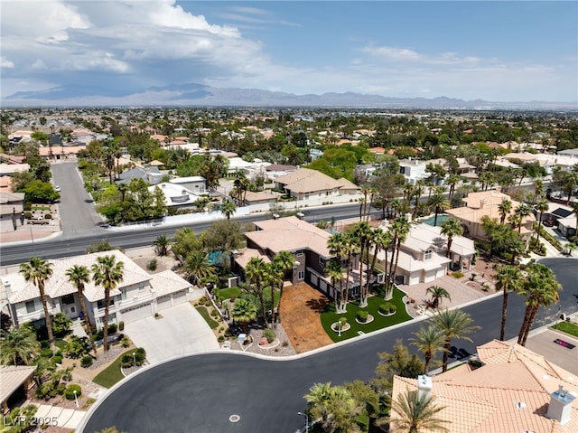 7520 Captains Harbor Dr, Las Vegas, NV 89117 - aerial perspective of suburban area with mountains