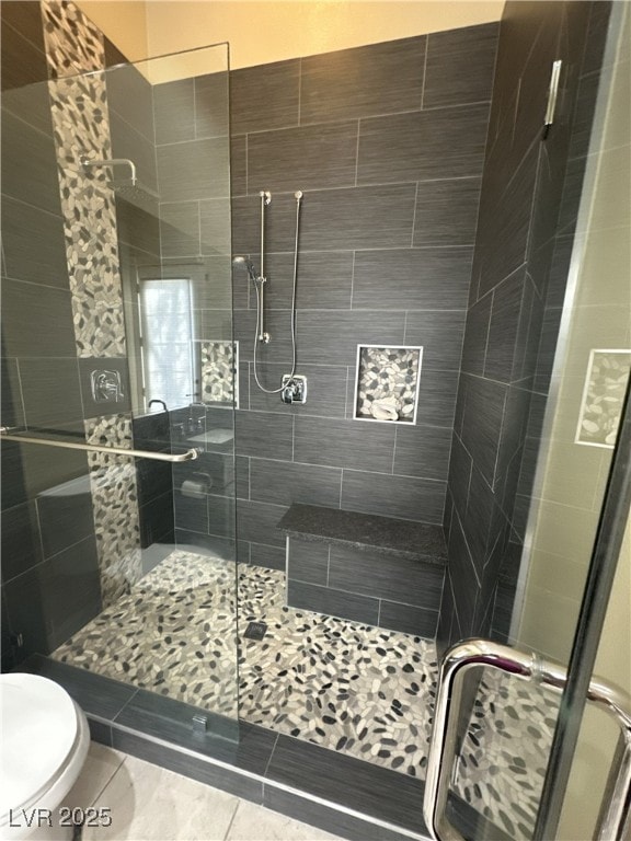 7520 Captains Harbor Dr, Las Vegas, NV 89117 - bathroom featuring a stall shower and tile patterned floors