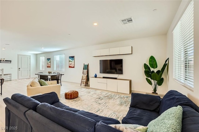 1289 Valencia Cliffs Ave, Henderson, NV 89012 - living area featuring recessed lighting and light wood finished floors