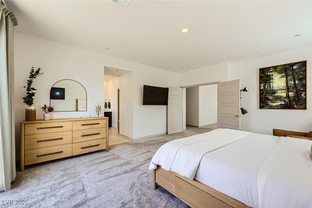 1289 Valencia Cliffs Ave, Henderson, NV 89012 - bedroom featuring light colored carpet and recessed lighting