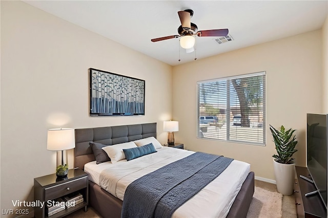 4117 Gliding Gulls Ave, North Las Vegas, NV 89084 - bedroom with carpet flooring and a ceiling fan