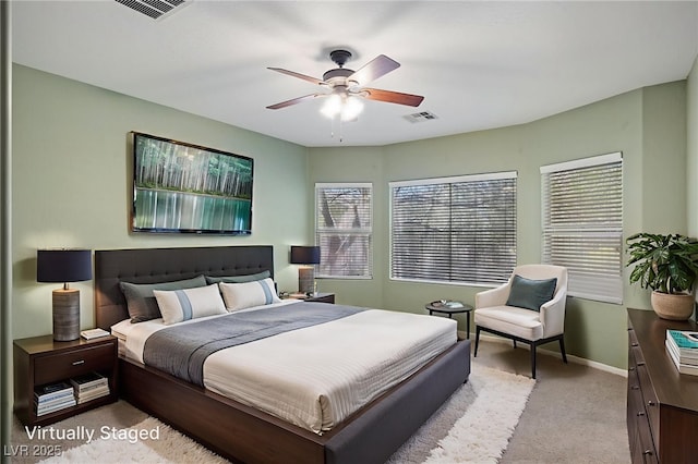 4117 Gliding Gulls Ave, North Las Vegas, NV 89084 - bedroom featuring light colored carpet and ceiling fan