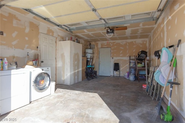 3308 Tabor Ave, North Las Vegas, NV 89030 - garage with separate washer and dryer and a garage door opener