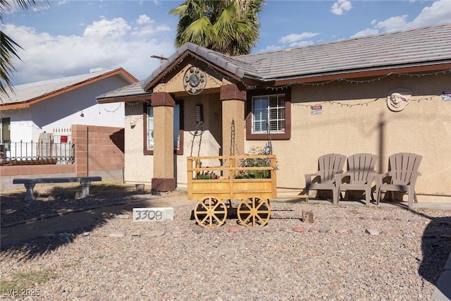 3308 Tabor Ave, North Las Vegas, NV 89030 - back of property with stucco siding