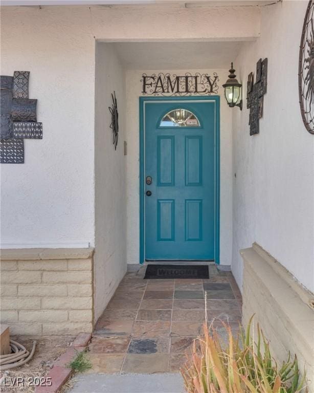 5403 Tamarus St, Las Vegas, NV 89119 - entrance to property with stucco siding