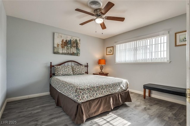 5403 Tamarus St, Las Vegas, NV 89119 - bedroom with wood finished floors and a ceiling fan