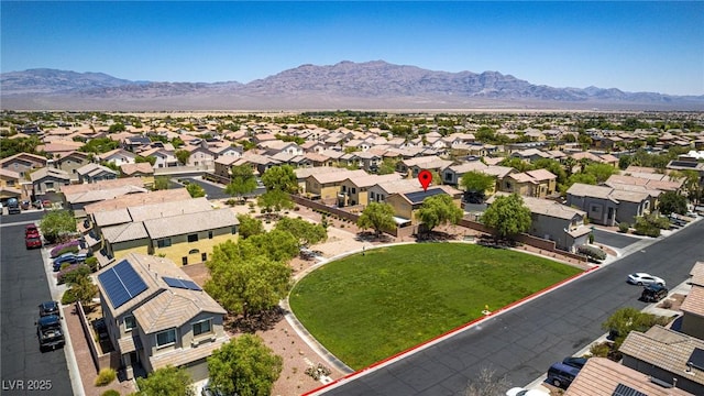 8021 Dancing Springs St, Las Vegas, NV 89143 - aerial view of residential area featuring a mountain backdrop