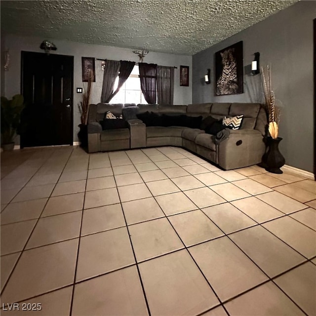 2709 Carroll St, North Las Vegas, NV 89030 - living area featuring light tile patterned floors and a textured ceiling