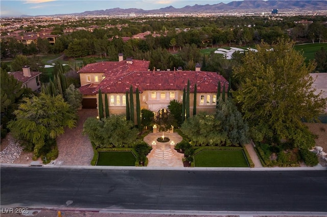 30 Augusta Canyon Way, Las Vegas, NV 89141 - view from above of property with a mountainous background