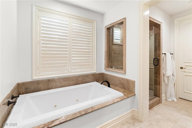 30 Augusta Canyon Way, Las Vegas, NV 89141 - bathroom with a whirlpool tub and a stall shower