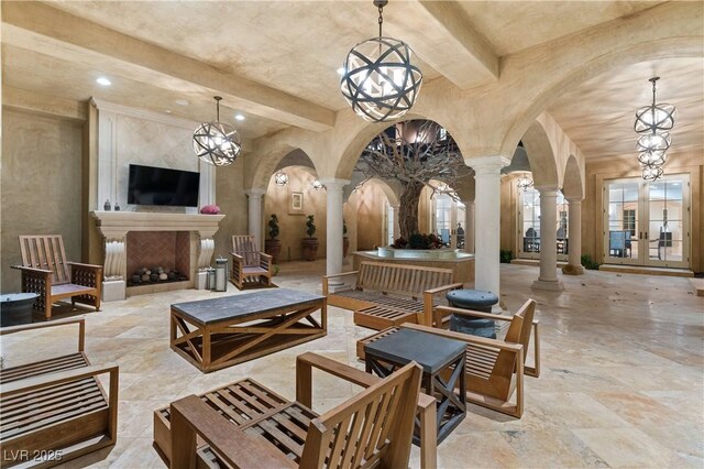 30 Augusta Canyon Way, Las Vegas, NV 89141 - common area featuring beam ceiling and recessed lighting