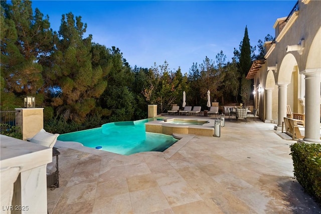 30 Augusta Canyon Way, Las Vegas, NV 89141 - view of pool featuring an in-ground hot tub, a patio area, and an infinity pool