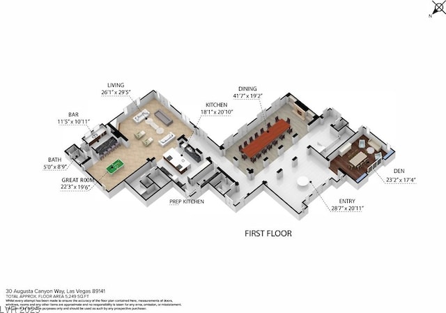 30 Augusta Canyon Way, Las Vegas, NV 89141 - view of floor plan / room layout