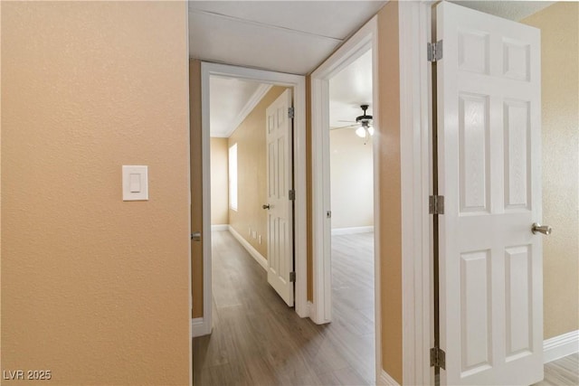 2451 N Rainbow Blvd Unit 1091, Las Vegas, NV 89108 - corridor featuring baseboards and wood finished floors