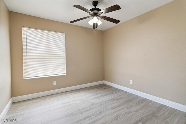2451 N Rainbow Blvd Unit 1091, Las Vegas, NV 89108 - spare room with light wood-style floors, healthy amount of natural light, and a ceiling fan