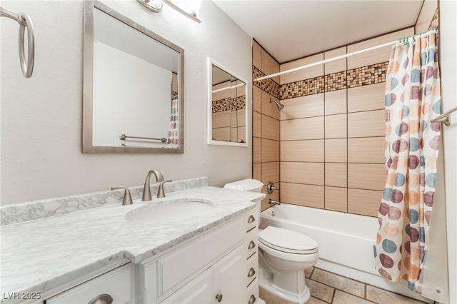 2486 Sabado St, Las Vegas, NV 89121 - full bathroom with shower / bath combination with curtain and vanity