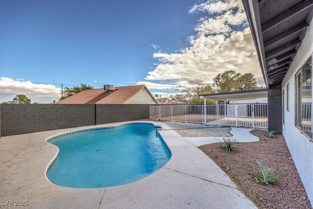 3425 Irv Marcus Dr, Las Vegas, NV 89108 - view of swimming pool featuring a fenced backyard and a patio area