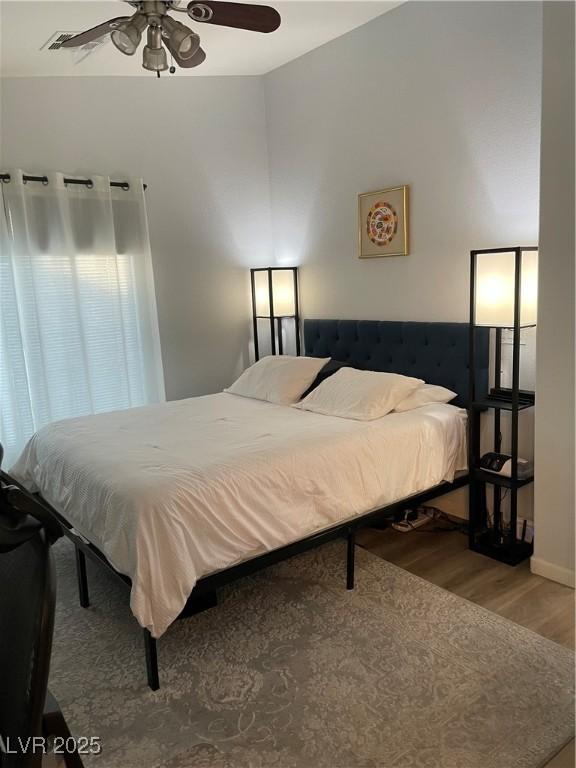 3521 Hazelnut Pine Pl Unit 1, North Las Vegas, NV 89084 - bedroom featuring wood finished floors and a ceiling fan