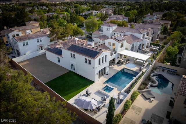 11830 Kingsbarns Ct, Las Vegas, NV 89141 - aerial view of residential area with a pool
