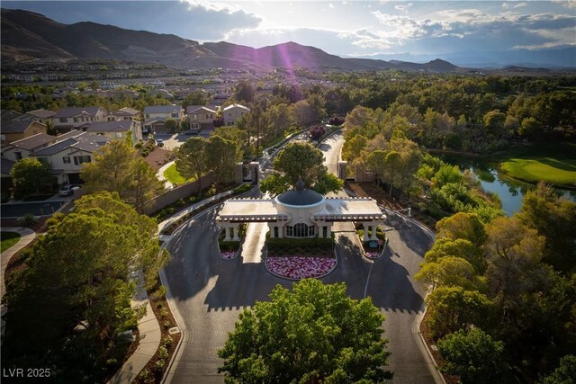 11830 Kingsbarns Ct, Las Vegas, NV 89141 - aerial view of property and surrounding area featuring a water and mountain view