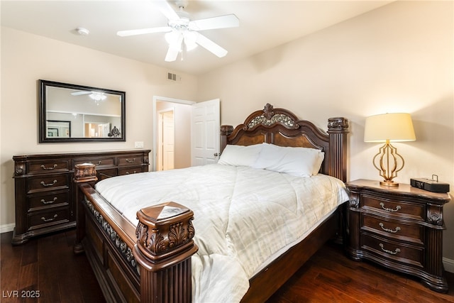 5250 S Rainbow Blvd Unit 1167, Las Vegas, NV 89118 - bedroom featuring dark wood-type flooring and a ceiling fan