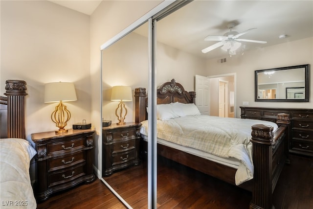 5250 S Rainbow Blvd Unit 1167, Las Vegas, NV 89118 - bedroom featuring wood-type flooring and a ceiling fan