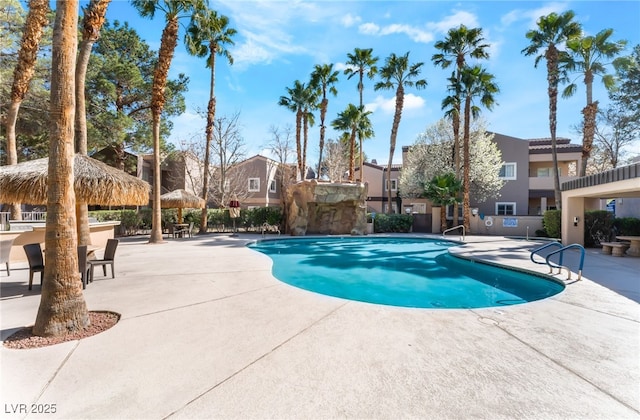 5250 S Rainbow Blvd Unit 1167, Las Vegas, NV 89118 - community pool featuring a patio, a gazebo, and a residential view