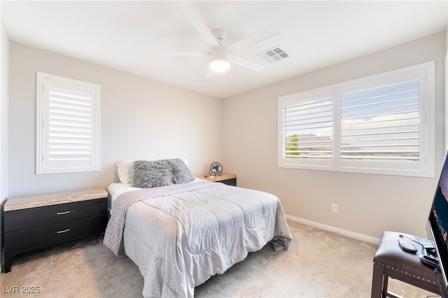 12478 Dolan Point St, Las Vegas, NV 89138 - bedroom with light carpet and a ceiling fan