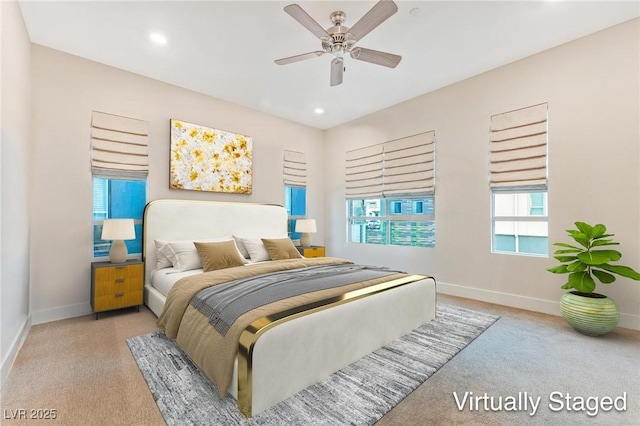 4122 Yucca Bloom St Unit 0, Las Vegas, NV 89135 - bedroom with carpet floors, recessed lighting, and a ceiling fan