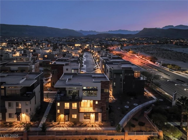 4122 Yucca Bloom St Unit 0, Las Vegas, NV 89135 - aerial view at dusk of a mountain view