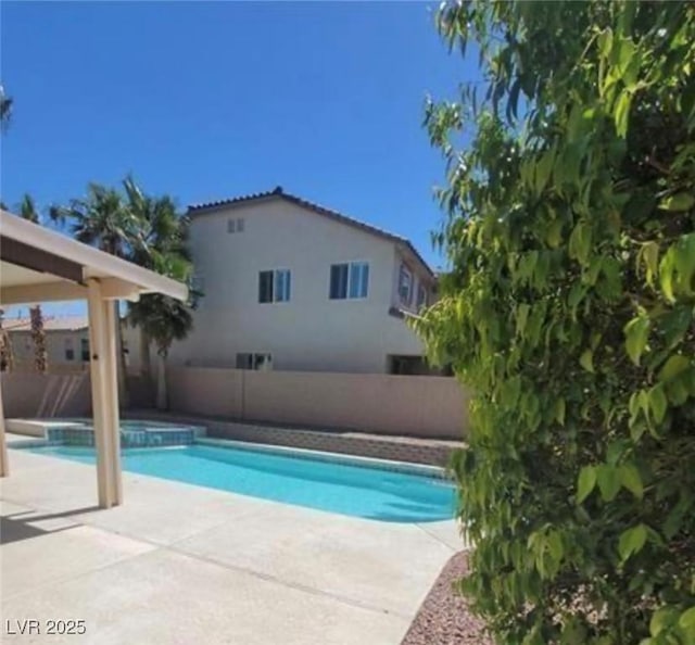 7349 Dolphine Crest Ave, Las Vegas, NV 89129 - view of swimming pool featuring a fenced backyard and a patio area