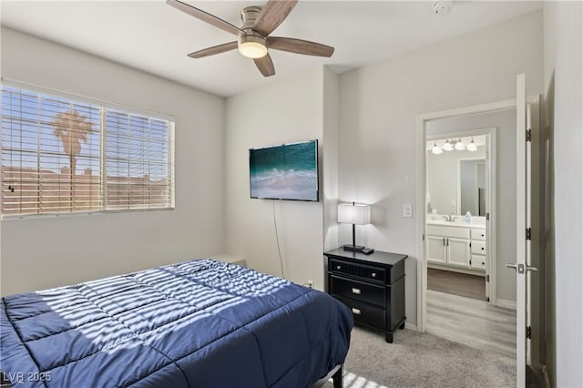 217 Turkey Creek Way, Henderson, NV 89074 - bedroom with light colored carpet and ceiling fan
