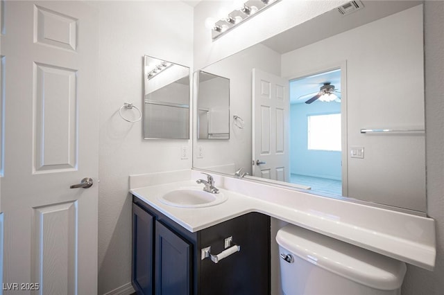 7388 Agonis St, Las Vegas, NV 89113 - half bath with vanity and a ceiling fan