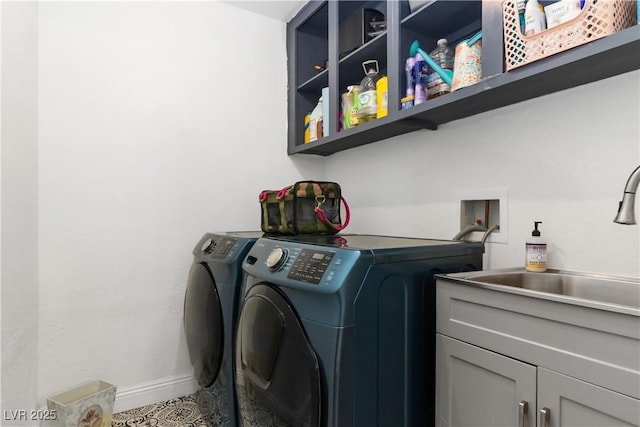 9109 Anchor Cove Ct, Las Vegas, NV 89117 - laundry area featuring separate washer and dryer and cabinet space