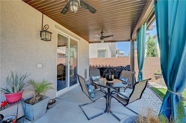6322 Highledge St, North Las Vegas, NV 89081 - view of patio featuring ceiling fan