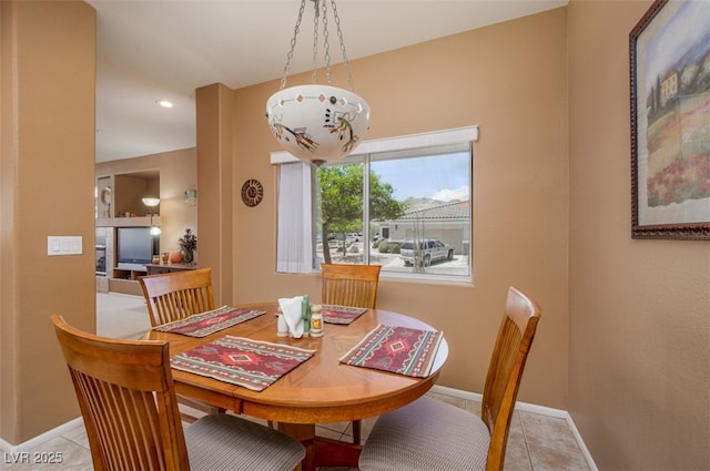 3251 Pheasant Hills Way, Laughlin, NV 89029 - dining space with light tile patterned flooring and recessed lighting