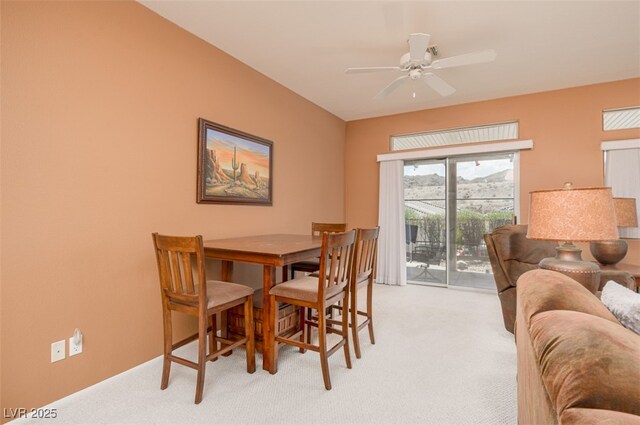 3251 Pheasant Hills Way, Laughlin, NV 89029 - dining space featuring light carpet and a ceiling fan