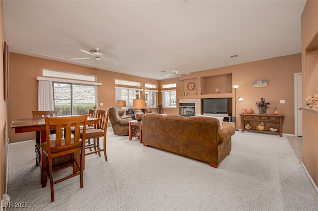 3251 Pheasant Hills Way, Laughlin, NV 89029 - living area featuring ceiling fan and light carpet