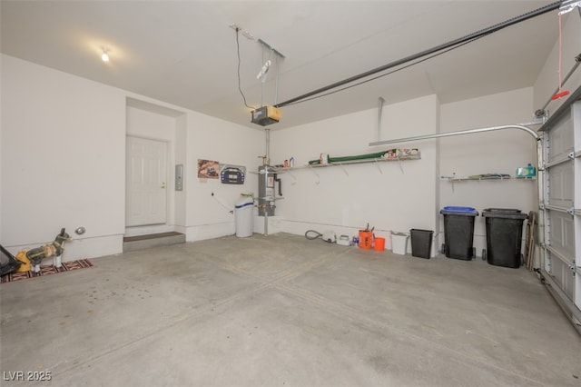3251 Pheasant Hills Way, Laughlin, NV 89029 - garage featuring a garage door opener, water heater, and electric panel