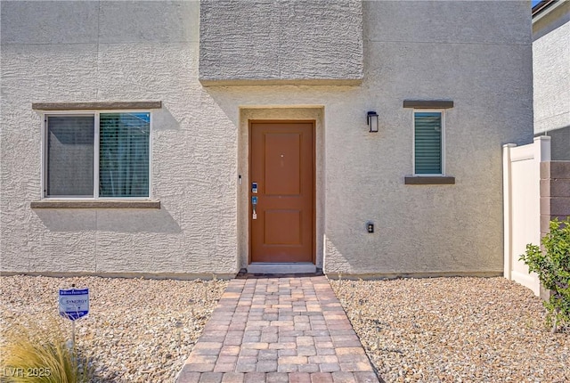 6831 Crimson Shadow St, North Las Vegas, NV 89086 - entrance to property featuring stucco siding