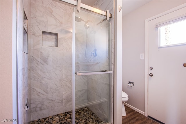 4307 Lucas Ave, Las Vegas, NV 89120 - full bath with a stall shower and wood finished floors