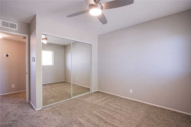 4307 Lucas Ave, Las Vegas, NV 89120 - unfurnished bedroom featuring carpet floors, a closet, and ceiling fan